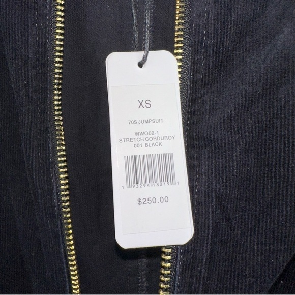 We Wore What Jumpsuit, Black Corduroy Women's XS - Picture 7 of 8